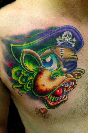 Tattoos - Bloody Pirate Monkey - 15151